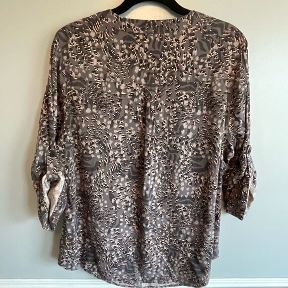 Torrid Harper Pullover Top blouse shirt leopard zebra print size 0 Large 12 - Picture 4 of 7